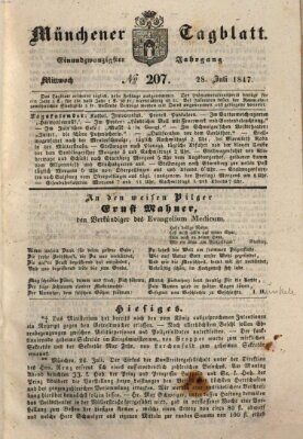 Münchener Tagblatt Mittwoch 28. Juli 1847