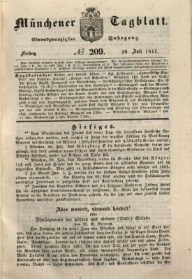 Münchener Tagblatt Freitag 30. Juli 1847