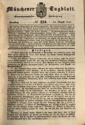 Münchener Tagblatt Samstag 14. August 1847