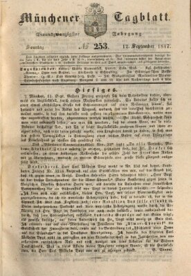 Münchener Tagblatt Sonntag 12. September 1847