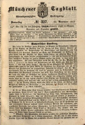 Münchener Tagblatt Donnerstag 25. November 1847