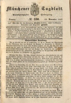 Münchener Tagblatt Sonntag 28. November 1847