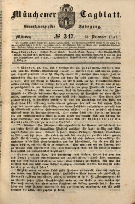 Münchener Tagblatt Mittwoch 15. Dezember 1847