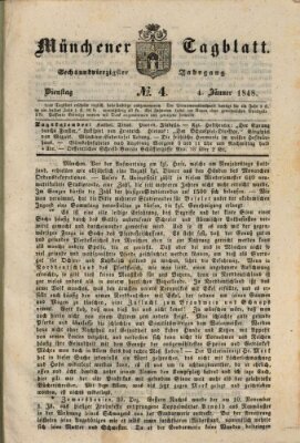 Münchener Tagblatt Dienstag 4. Januar 1848