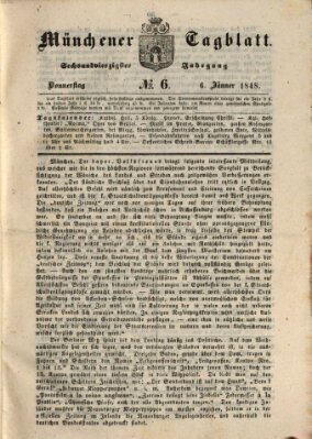 Münchener Tagblatt Donnerstag 6. Januar 1848