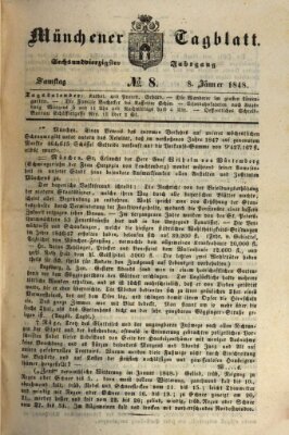 Münchener Tagblatt Samstag 8. Januar 1848