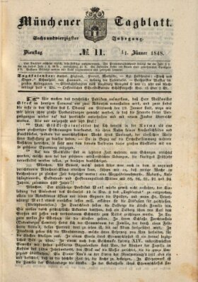 Münchener Tagblatt Dienstag 11. Januar 1848