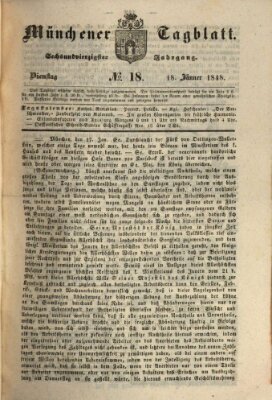 Münchener Tagblatt Dienstag 18. Januar 1848