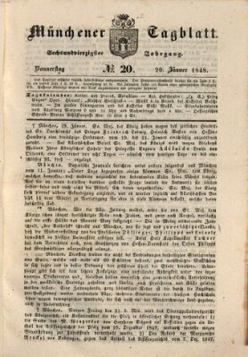 Münchener Tagblatt Donnerstag 20. Januar 1848