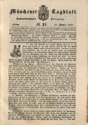 Münchener Tagblatt Freitag 21. Januar 1848