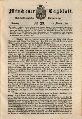 Münchener Tagblatt Sonntag 23. Januar 1848