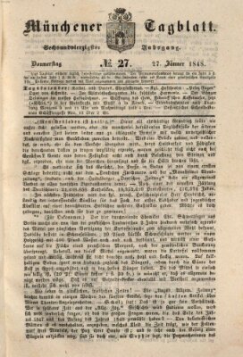 Münchener Tagblatt Donnerstag 27. Januar 1848