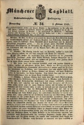 Münchener Tagblatt Donnerstag 3. Februar 1848