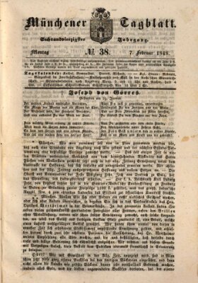 Münchener Tagblatt Montag 7. Februar 1848