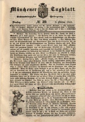 Münchener Tagblatt Dienstag 8. Februar 1848