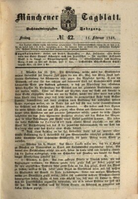 Münchener Tagblatt Freitag 11. Februar 1848