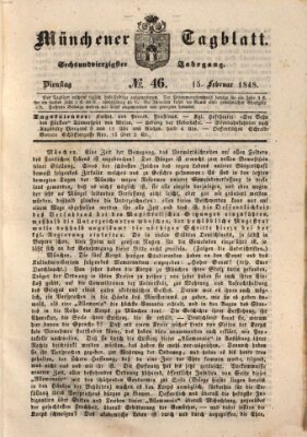 Münchener Tagblatt Dienstag 15. Februar 1848