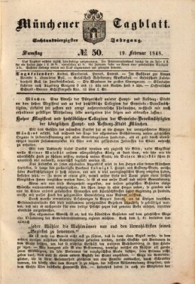 Münchener Tagblatt Samstag 19. Februar 1848