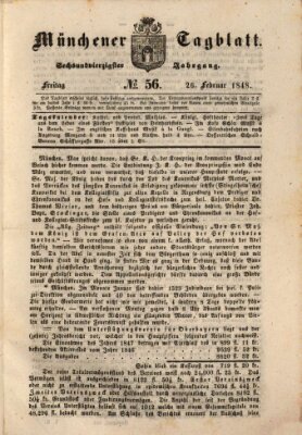 Münchener Tagblatt Freitag 25. Februar 1848