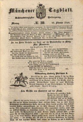 Münchener Tagblatt Montag 28. Februar 1848