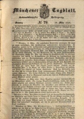 Münchener Tagblatt Sunday 19. March 1848