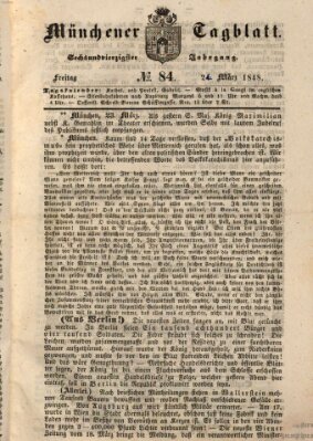 Münchener Tagblatt Freitag 24. März 1848