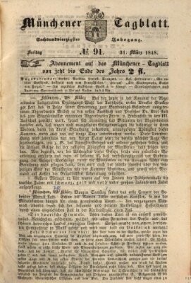 Münchener Tagblatt Freitag 31. März 1848