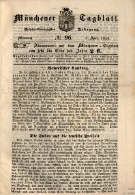 Münchener Tagblatt Mittwoch 5. April 1848