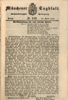 Münchener Tagblatt Freitag 28. April 1848