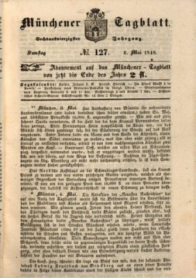 Münchener Tagblatt Samstag 6. Mai 1848