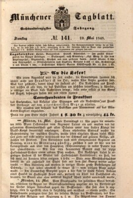 Münchener Tagblatt Samstag 20. Mai 1848