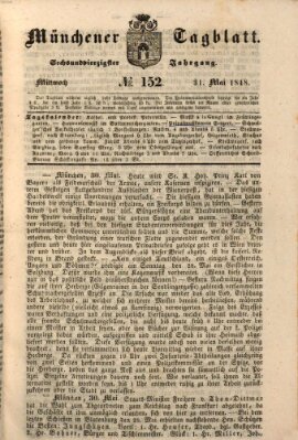 Münchener Tagblatt Mittwoch 31. Mai 1848