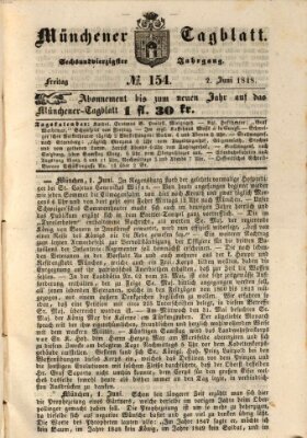 Münchener Tagblatt Freitag 2. Juni 1848