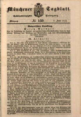 Münchener Tagblatt Mittwoch 7. Juni 1848