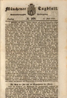 Münchener Tagblatt Samstag 17. Juni 1848