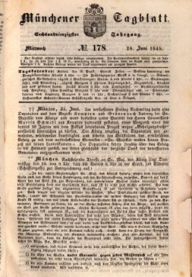 Münchener Tagblatt Mittwoch 28. Juni 1848