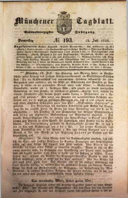 Münchener Tagblatt Donnerstag 13. Juli 1848