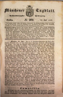 Münchener Tagblatt Samstag 22. Juli 1848