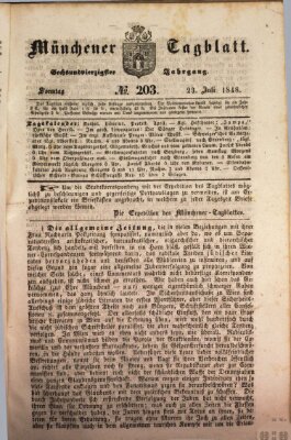 Münchener Tagblatt Sonntag 23. Juli 1848