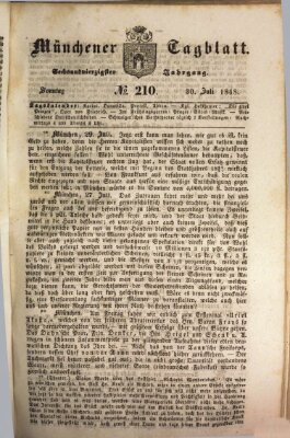 Münchener Tagblatt Sonntag 30. Juli 1848