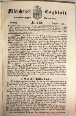 Münchener Tagblatt Dienstag 1. August 1848