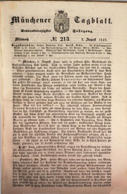 Münchener Tagblatt Mittwoch 2. August 1848