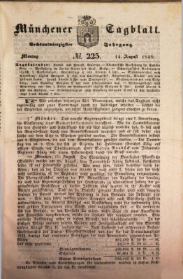 Münchener Tagblatt Montag 14. August 1848