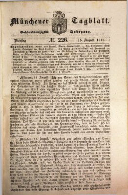 Münchener Tagblatt Dienstag 15. August 1848