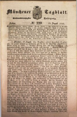Münchener Tagblatt Freitag 18. August 1848
