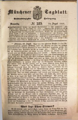 Münchener Tagblatt Donnerstag 24. August 1848