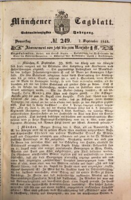 Münchener Tagblatt Donnerstag 7. September 1848