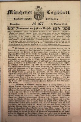 Münchener Tagblatt Donnerstag 5. Oktober 1848