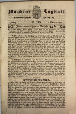 Münchener Tagblatt Freitag 6. Oktober 1848