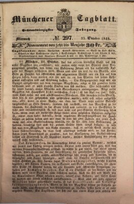 Münchener Tagblatt Mittwoch 25. Oktober 1848